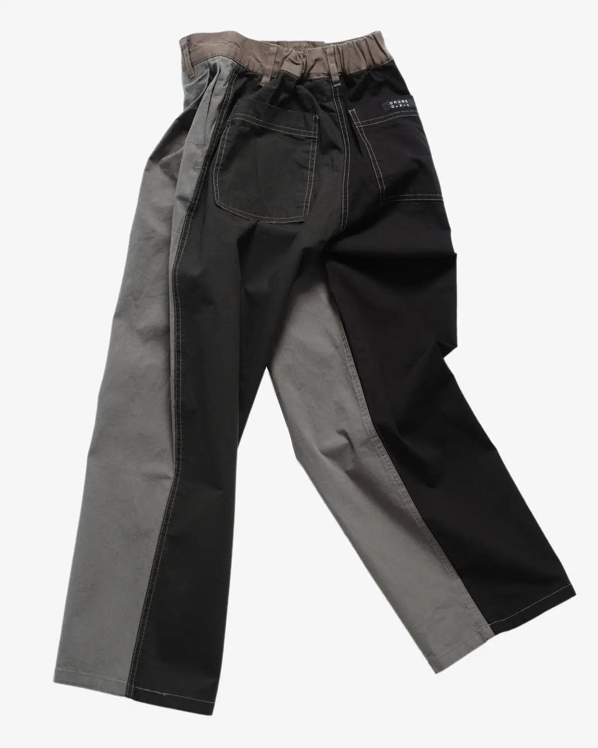 Wide Tuck Pant Shadow Mix