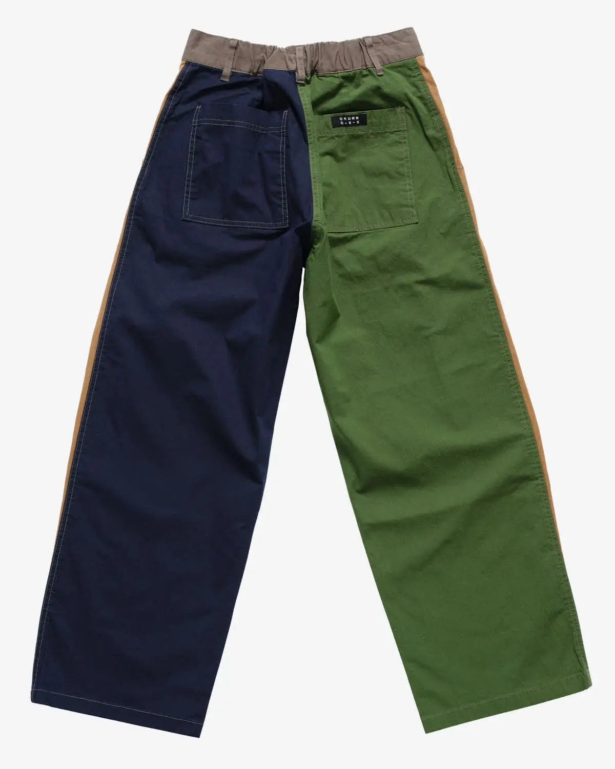 Wide Tuck Pant Olive Mix