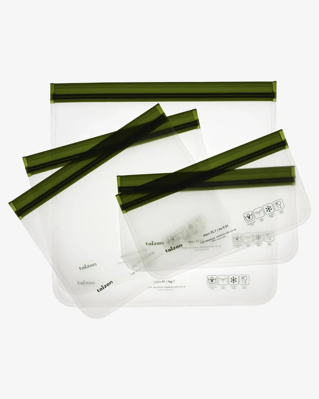 Taizen Reuseable Zip bag- set of 5